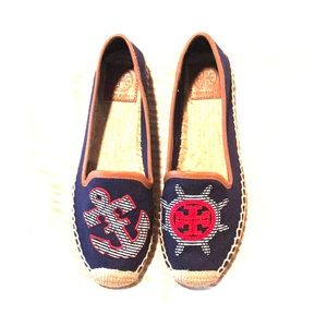 NEVER WORN. Brand New ToryBurch Sailor Espadrilles